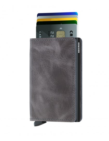SECRID Cartera Slimwallet Vintage Grey-Black