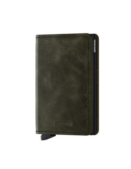 SECRID Cartera Slimwallet Vintage Olive-Black