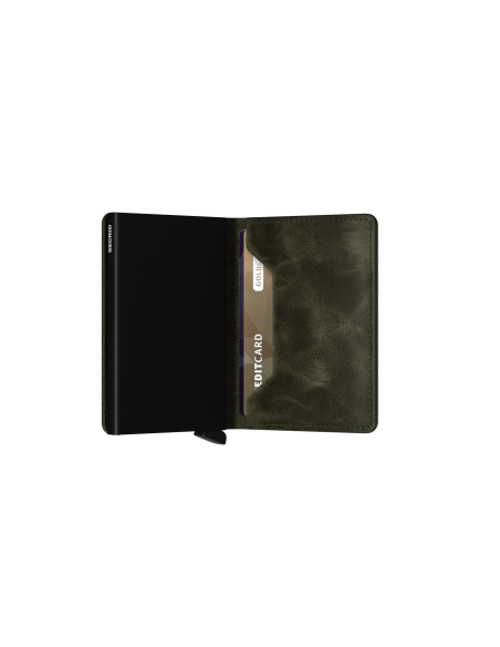 SECRID Cartera Slimwallet Vintage Olive-Black