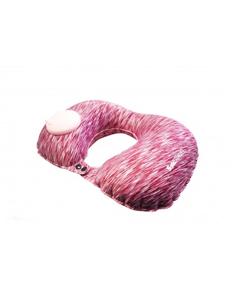 PINK INFLATABLE AND FOLDABLE TRAVEL PILLOW