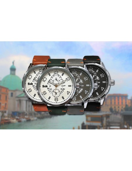 SSK TIME Grey Timber Collection Watch