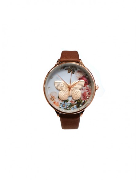 Reloj SSK TIME Marrón Colección Mariposa