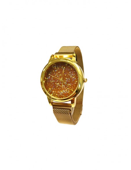 Reloj SSK TIME Dorado Colección Bright Steel