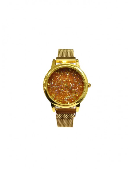 Reloj SSK TIME Dorado Colección Bright Steel