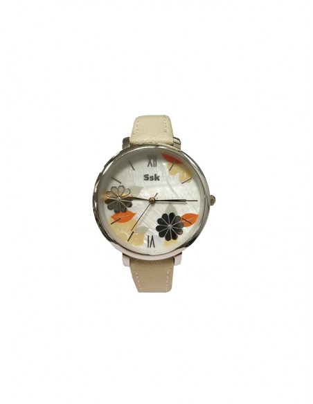SSK TIME Beige Watch Daisy Collection