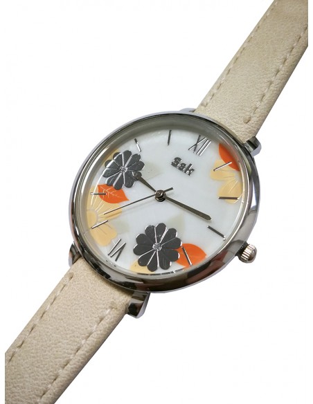 SSK TIME Beige Watch Daisy Collection