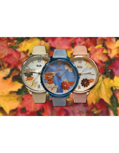 SSK TIME Beige Watch Daisy Collection