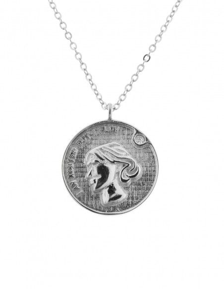 SSK STYLE | Collar Symbol Moneda Plata 16mm Plata 925