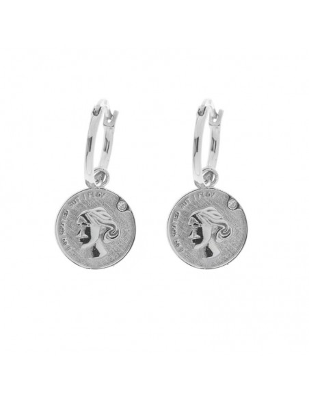 PENDIENTES SYMBOL MONEDAS PLATA 3