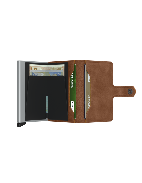 SECRID MINIWALLET VINTAGE COGNAC SILVER