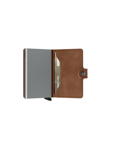 SECRID MINIWALLET VINTAGE COGNAC SILVER