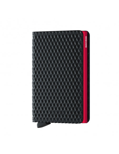 SECRID Cartera Slimwallet Cubic Black-Red