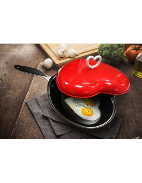 LOVE FRYING PAN WITH NON-STICK HONDA LID 23cm 1.3L