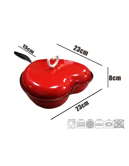 LOVE FRYING PAN WITH NON-STICK HONDA LID 23cm 1.3L