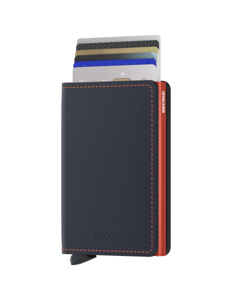 SECRID Slimwallet Matte Nightblue & Orange