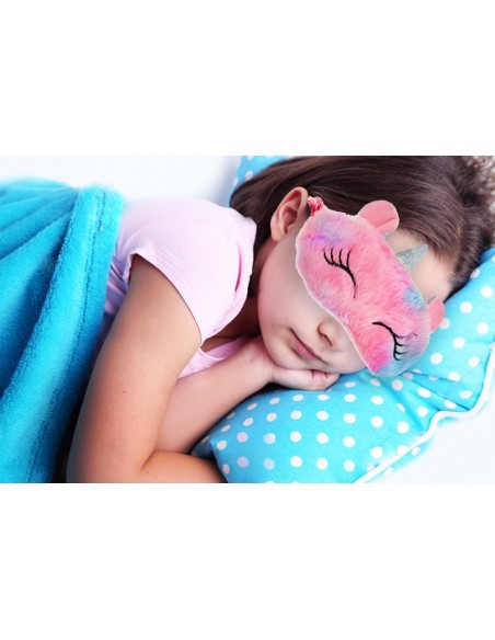 Boheng Unicornio Lindo diseño Antifaz Dormir máscaras para niños Adultos Fiesta Viajes 