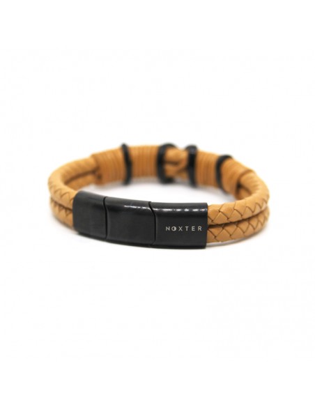 copy of Pulsera Hombre NOXTER Atmósfera Gold | Piel y acero inoxidable premium