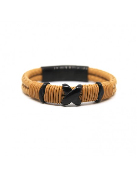 copy of Pulsera Hombre NOXTER Atmósfera Gold | Piel y acero inoxidable premium