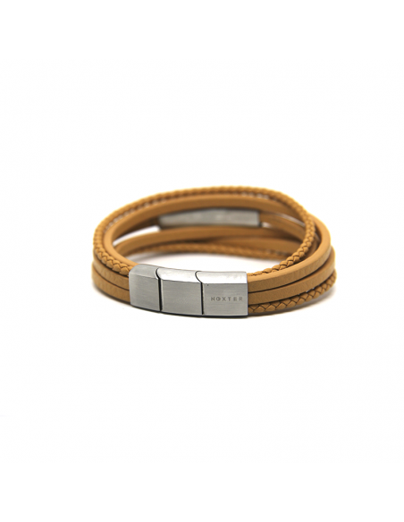 copy of Pulsera Hombre NOXTER Atmósfera Gold | Piel y acero inoxidable premium