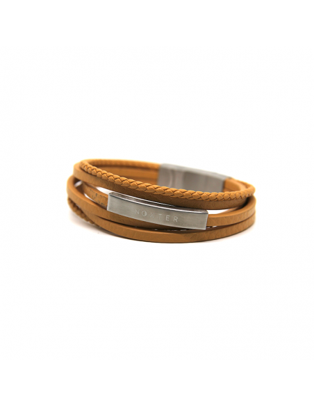copy of Pulsera Hombre NOXTER Atmósfera Gold | Piel y acero inoxidable premium