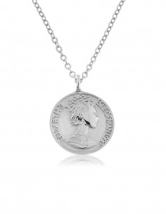 COLLAR SYMBOL MONEDA PLATA...