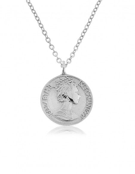COLLAR SYMBOL MONEDA PLATA MOD. 2