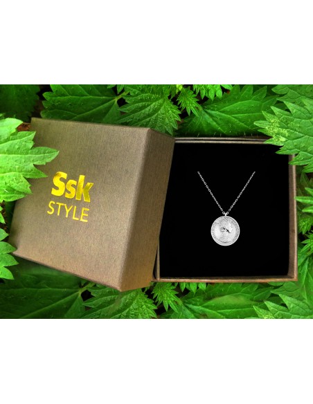 COLLAR SYMBOL MONEDA PLATA MOD. 2